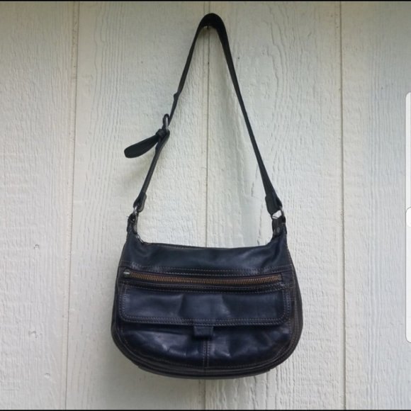 Fossil black leather shoulder bag - Picture 2 of 6